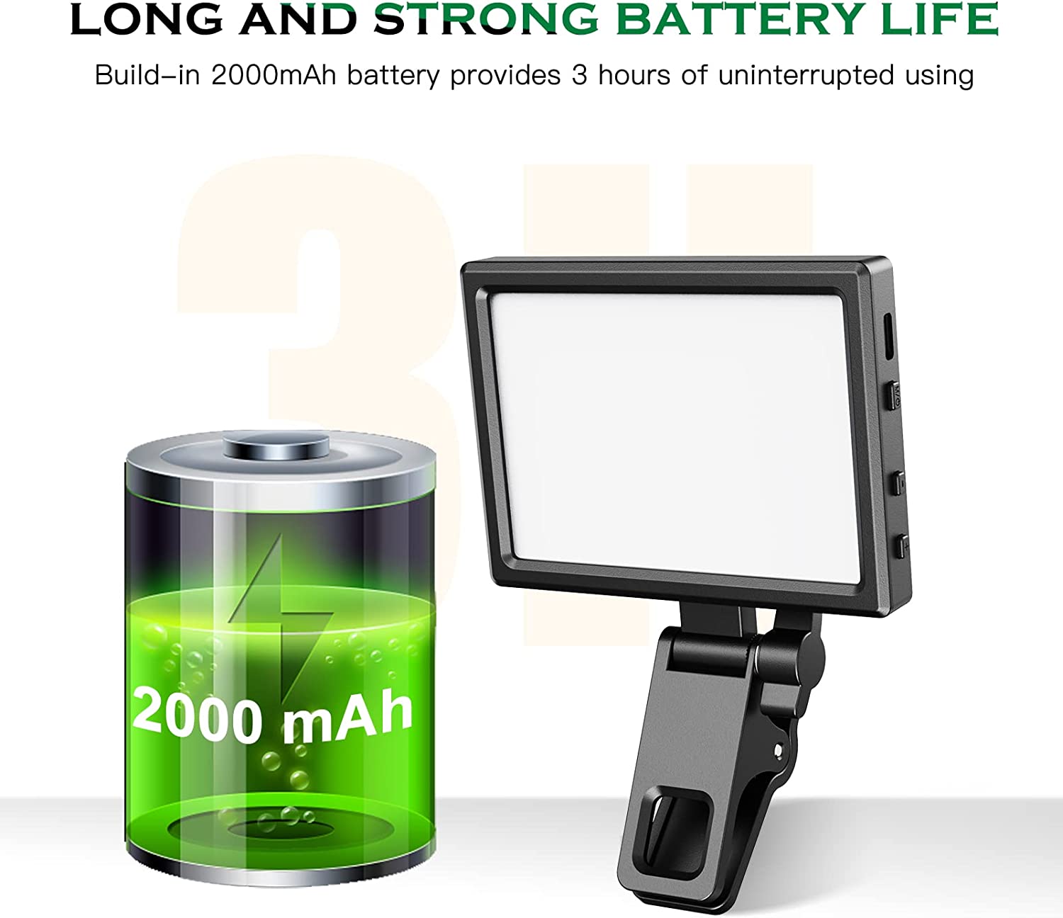 Aureday Rechargeable Selfie Light, Clip-on LED Ring Light for Phone, Laptop, Tablet and Computer, Portable Phone Light for Selfie/Video Conference/Zoom Call/Photography/Makeup/Picture