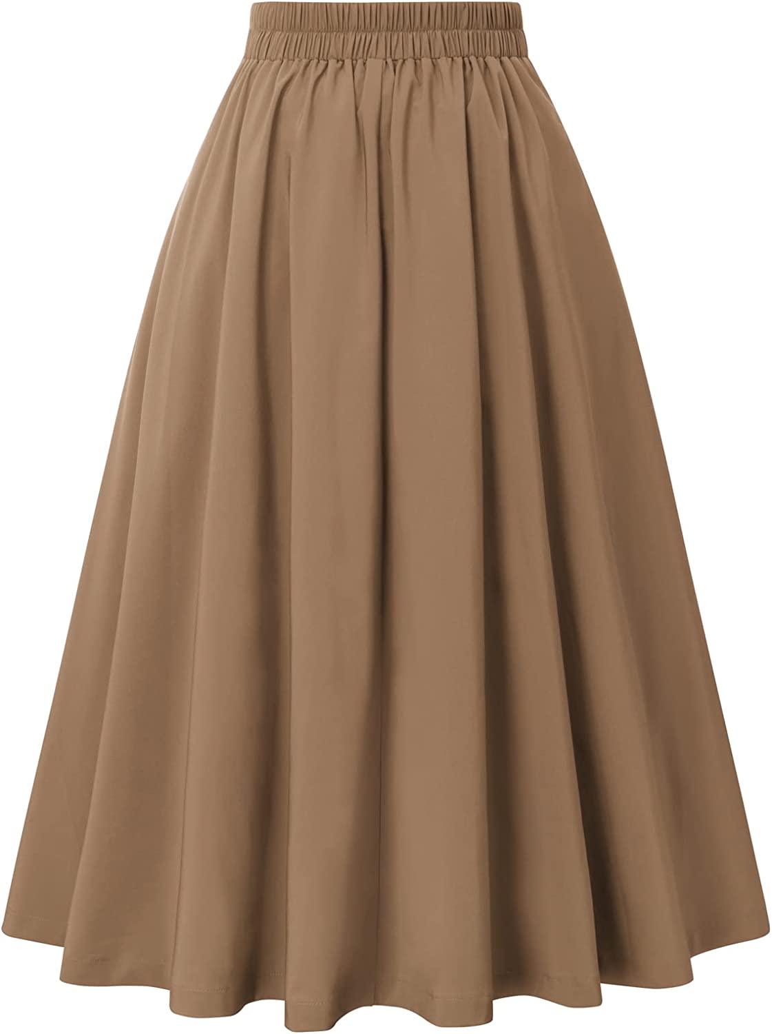 Belle Poque Women Plaid Skirt Vintage High Waist Pleated Skirt with Pockets BPA020