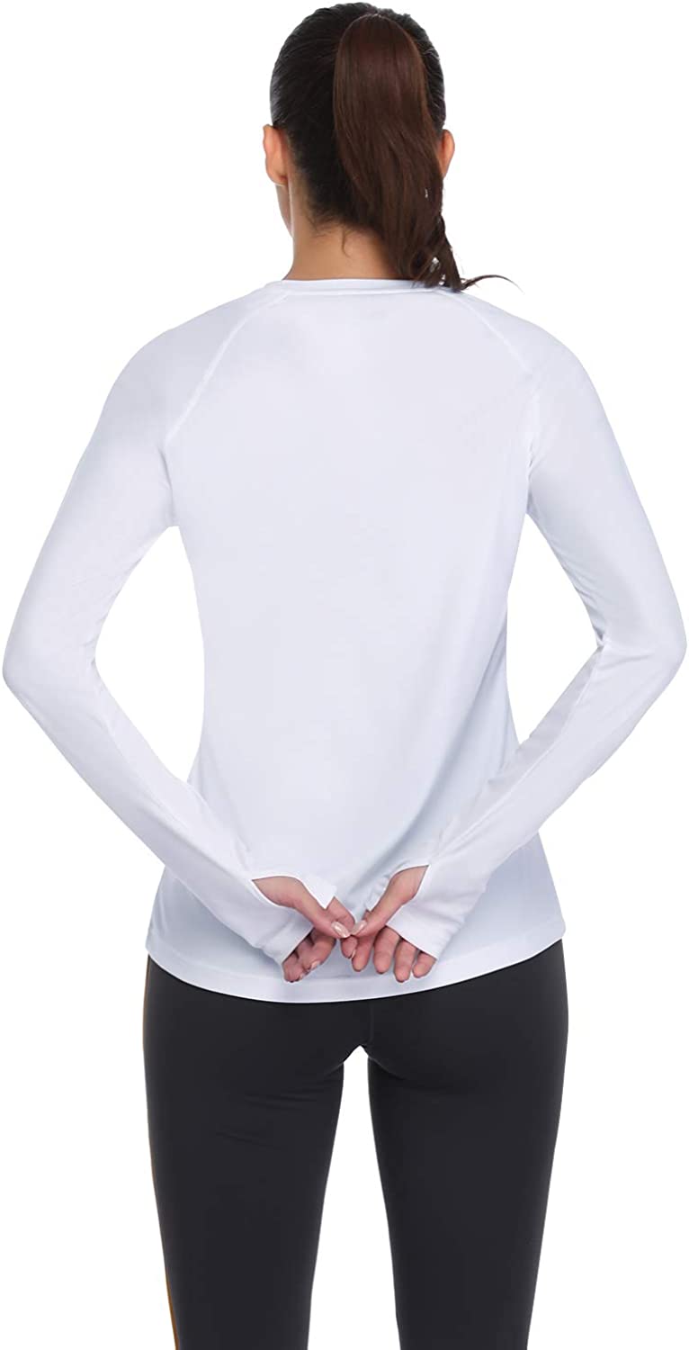 HISKYWIN Women's UPF 50+ Sun Protection Long Sleeve Shirts Outdoor Hiking Fishing Tops
