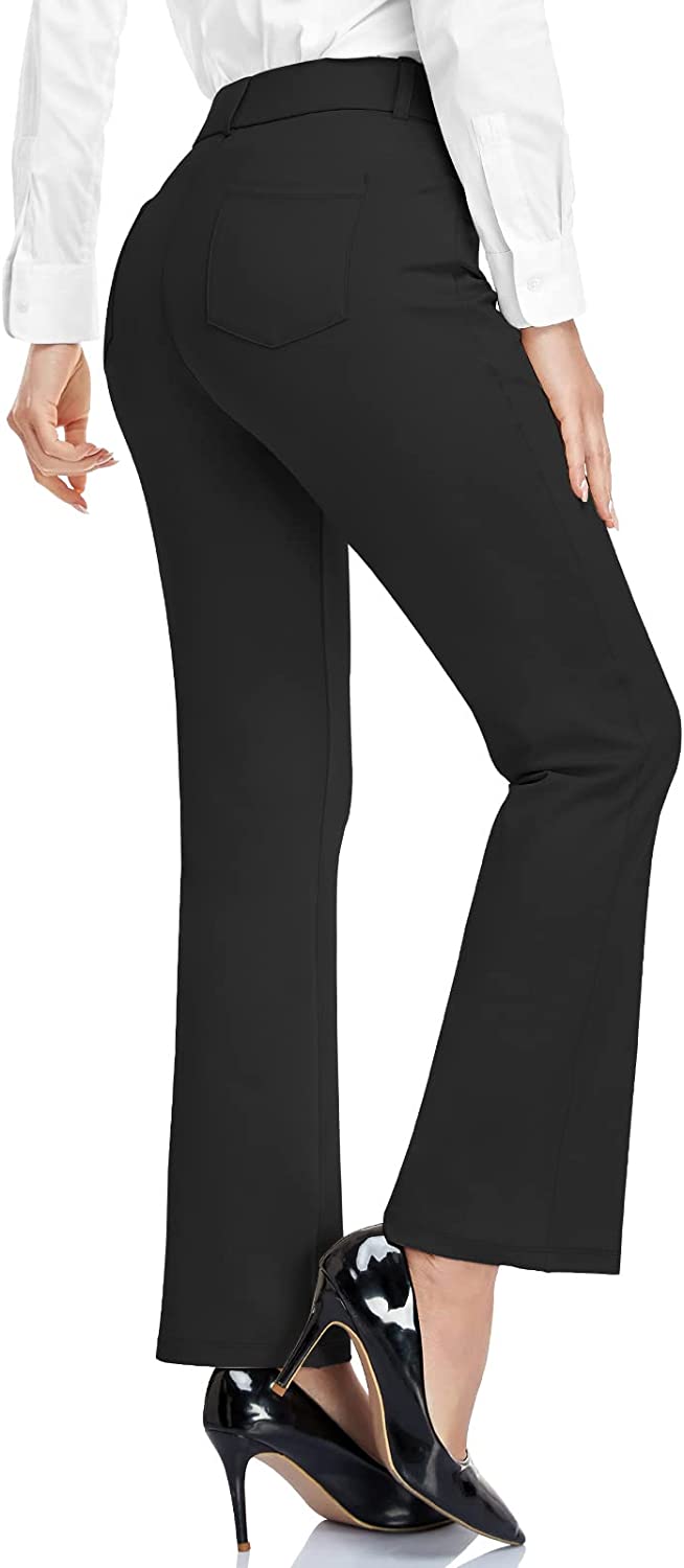 HISKYWIN Womens Dress Pants Stretch Work Office Business Slacks Comfy Yoga Golf Pants with Pockets