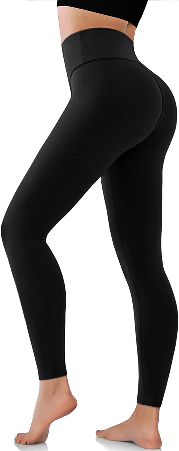 Refeel Thick High Waist Yoga Pants with Pockets, Tummy Control Workout Running Yoga Leggings for Women