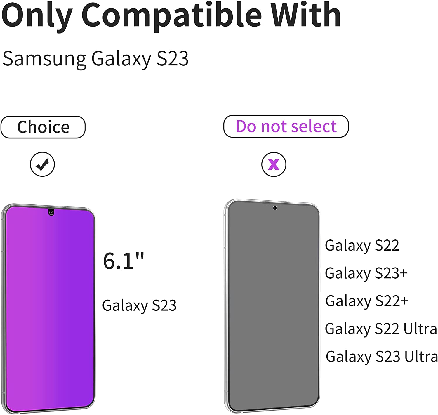 PDDKISS Gradient Colorful Screen Protector for Samsung S23+/Samsung Galaxy S23 Plus Screen Protector Tempered Glass 6.6 Inch Display, Fingerprint Unlock HD Easy Installation