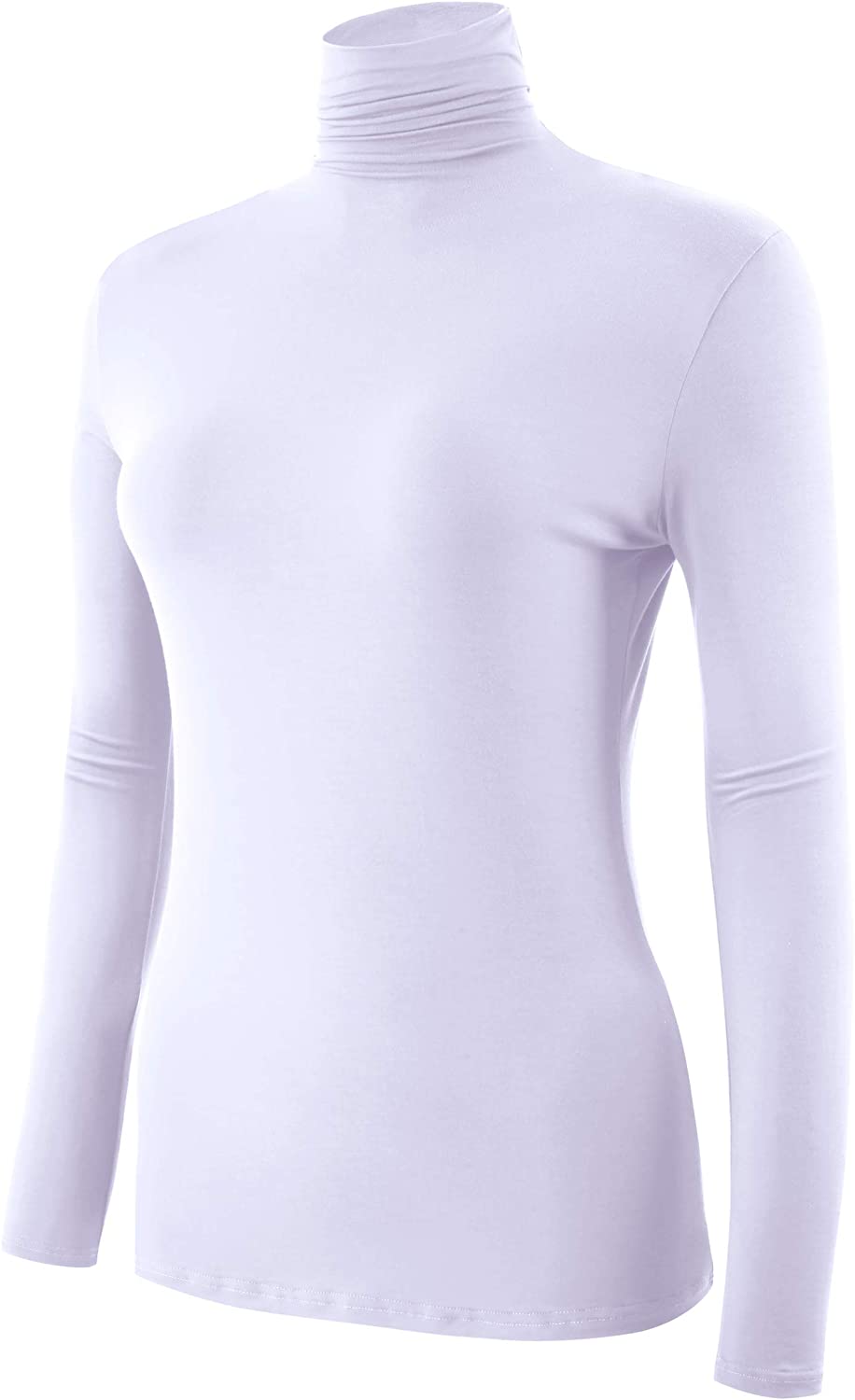 AUHEGN Women's Long Sleeve Lightweight Turtleneck Top Pullover Casual Active Layer Tops Shirts