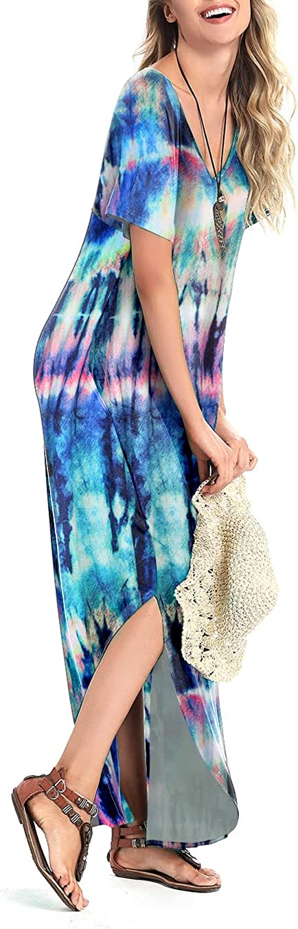 BOMAROLAN Women's Boho Maxi Skirts Summer A Line Long Skirts Ruffle Swing Beach Skirts for Women