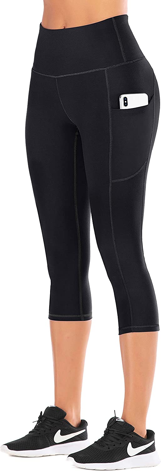 IUGA High Waisted Yoga Pants for Women with Pockets Capri Leggings for Women Workout Leggings for Women Yoga Capris