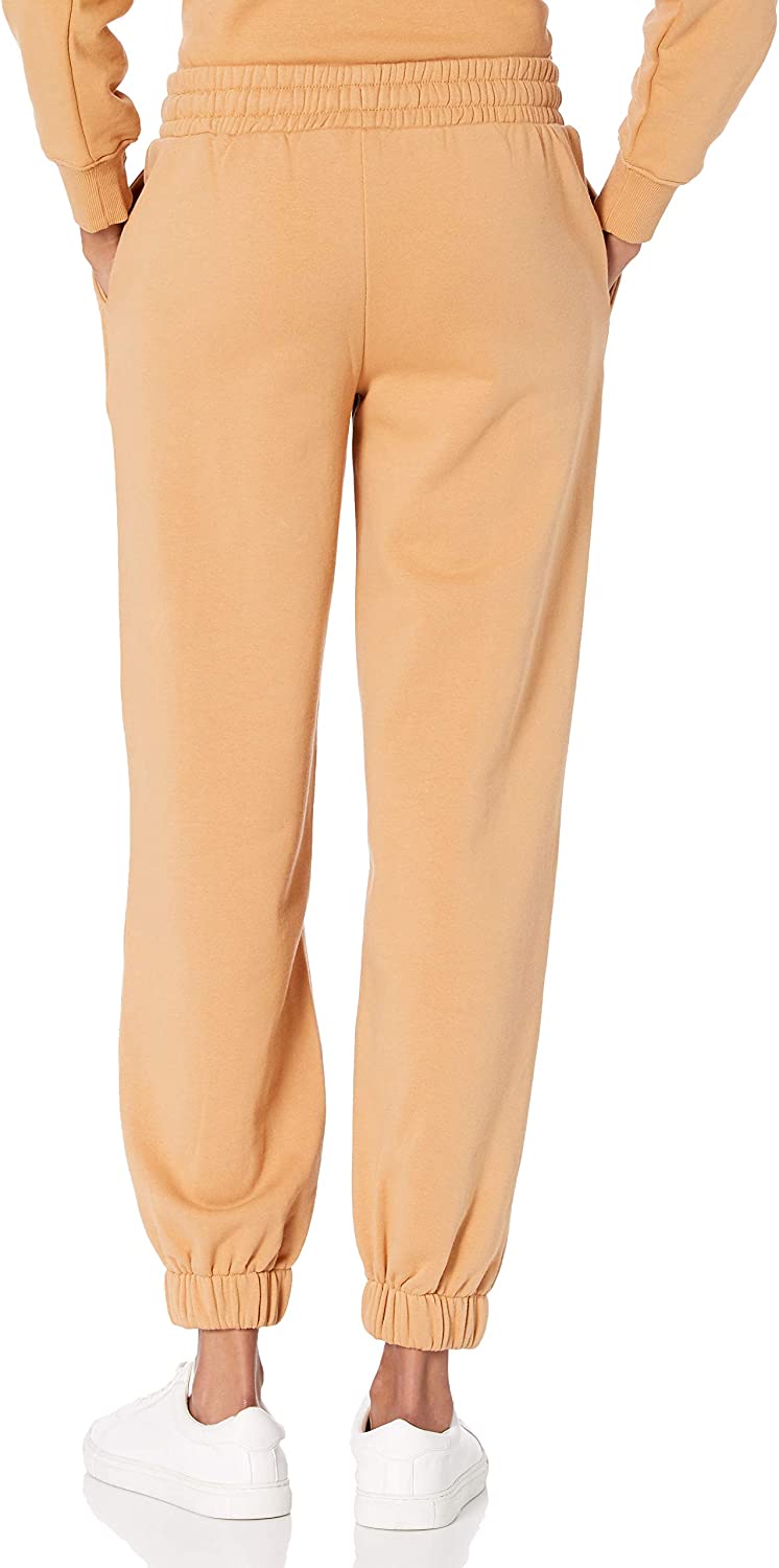The Drop Women's Dominique Washed Fleece Coverstitched Utility Jogger