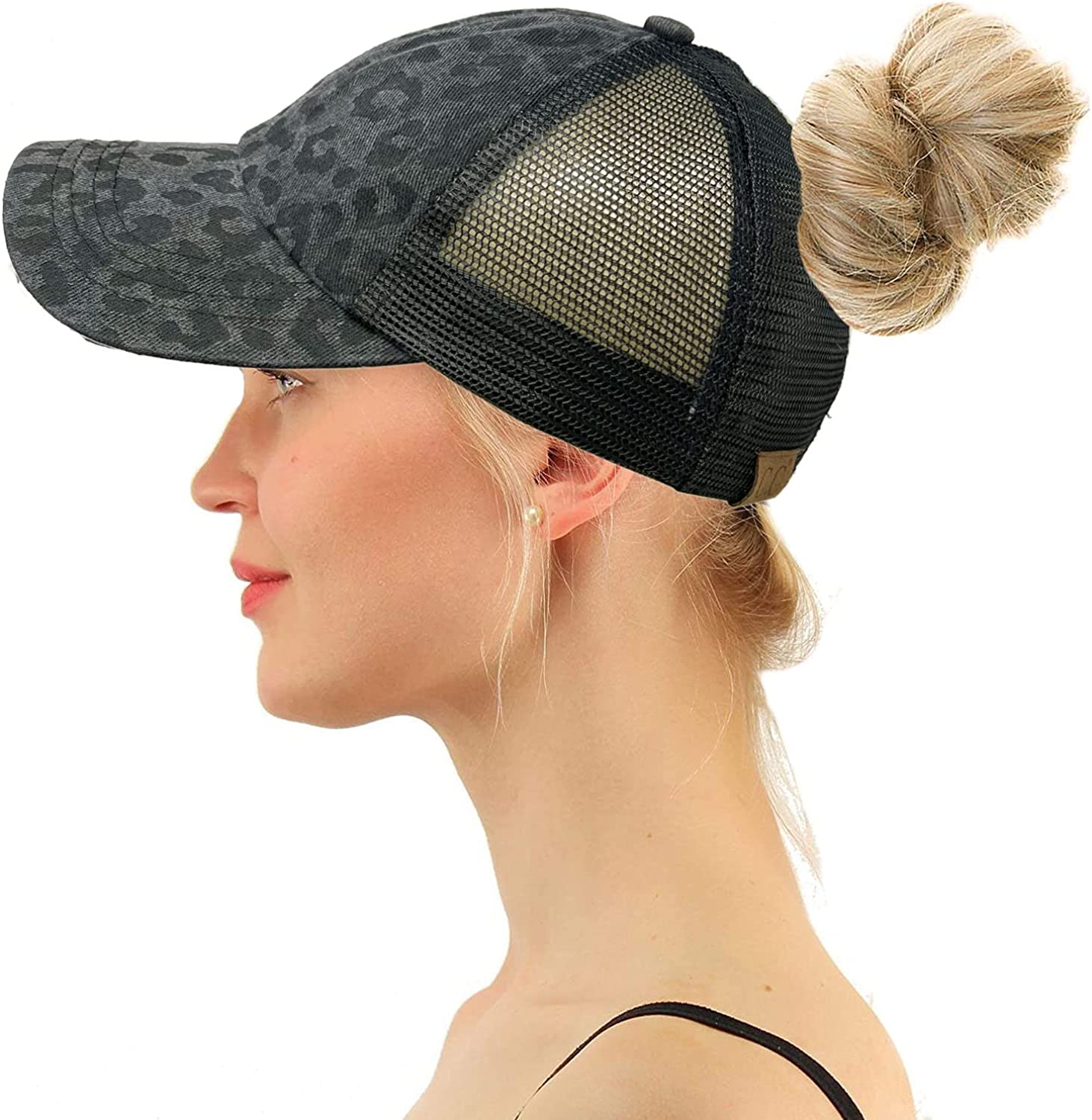 C.C Ponytail Criss Cross Messy Buns Ponycaps Baseball Cap Dad Trucker Mesh Hat