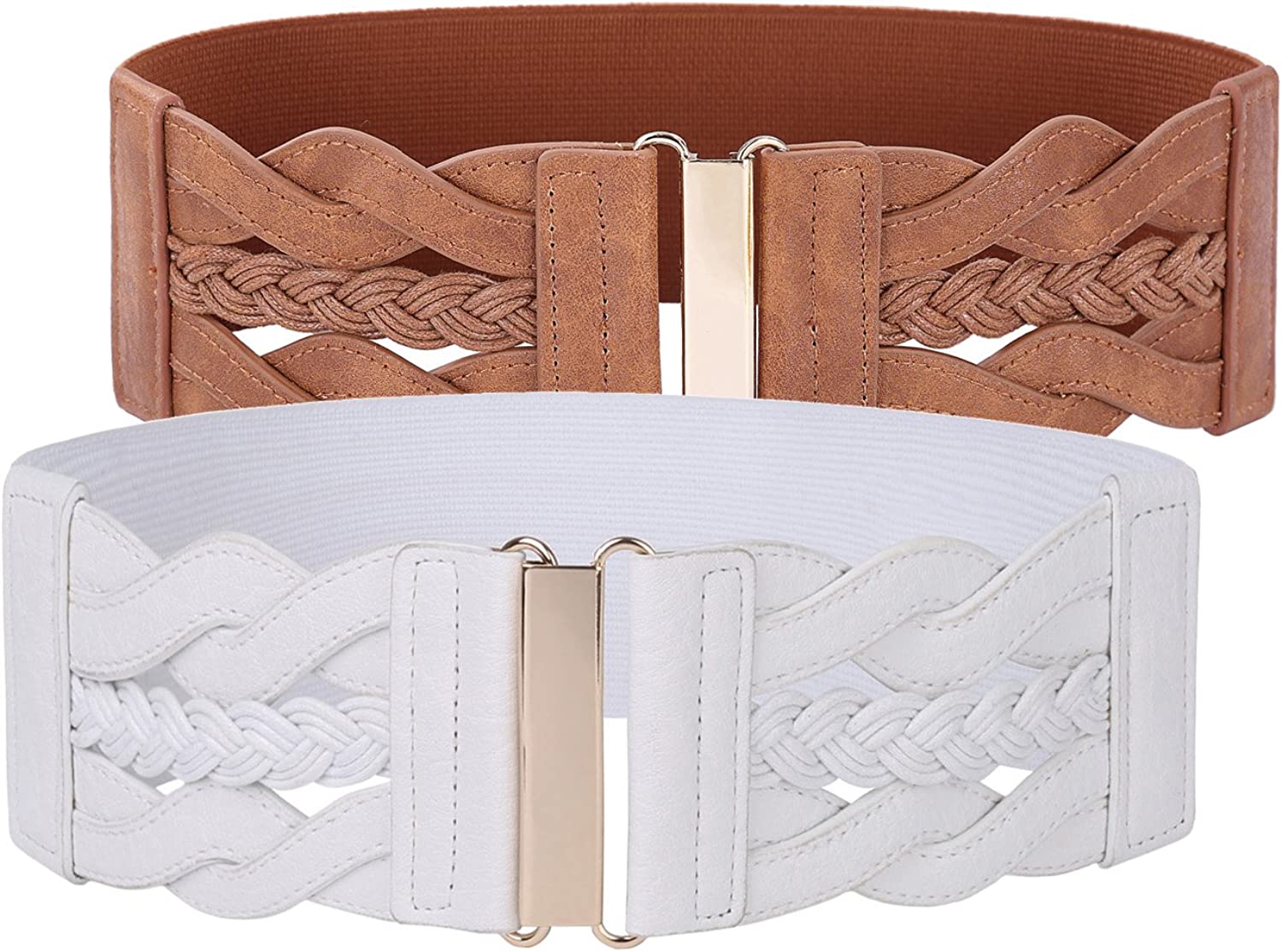 GRACE KARIN Women's Elastic Vintage Belt Stretchy Retro Wide Waist Cinch Belt