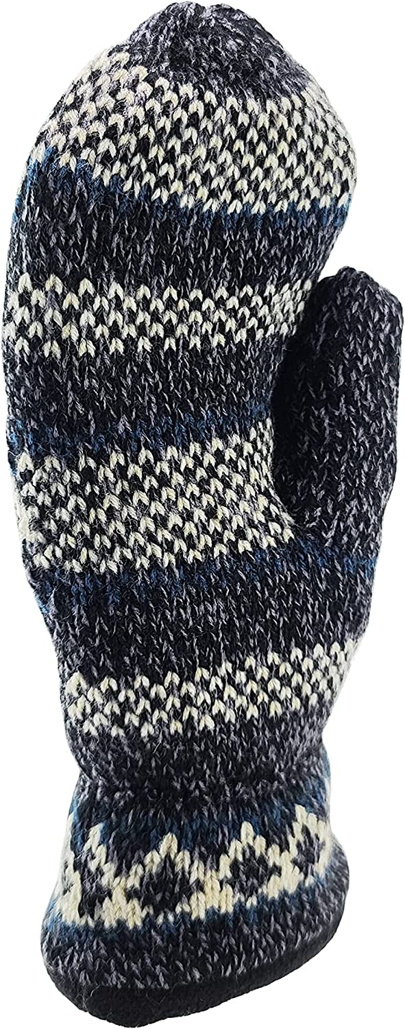 BRUCERIVER Knit Mittens Geometry Design for Men and Women