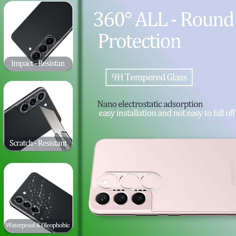 Marphe (2+2 Camera Lens Protector for Samsung Galaxy S23 Ultra Tempered Glass Camera Lens Protector Clear Ultra HD Anti-Scratch Cell Phone Accessories for Galaxy S23 Ultra 2023